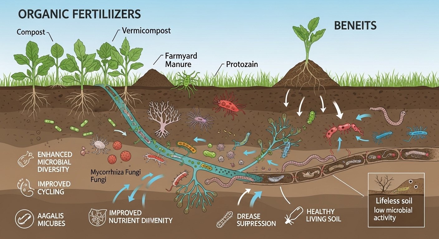 How Organic Fertilizers Improve Soil Microbial Diversity