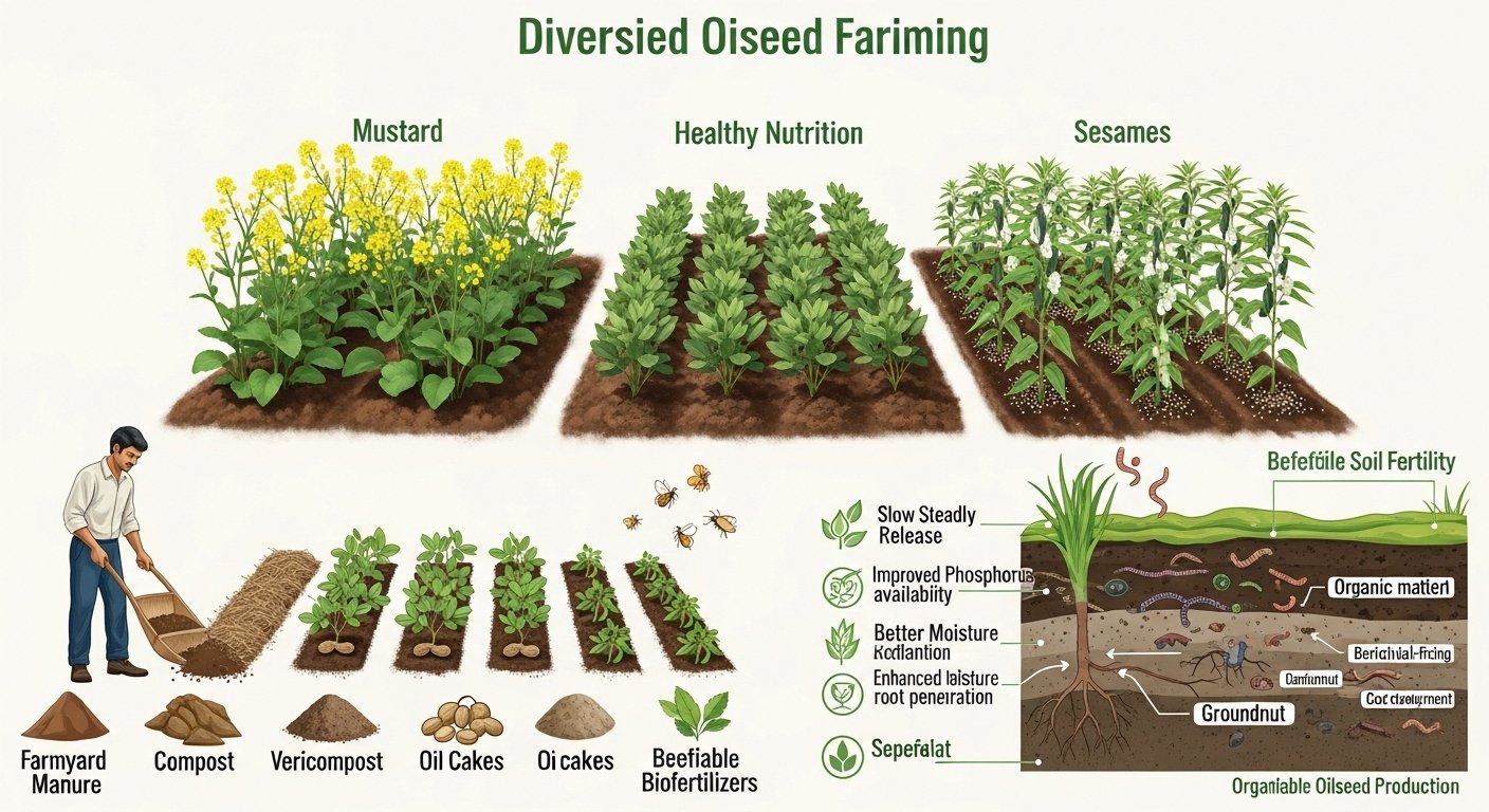Organic Fertilizers for Oilseeds (Mustard, Groundnut, Sesame)