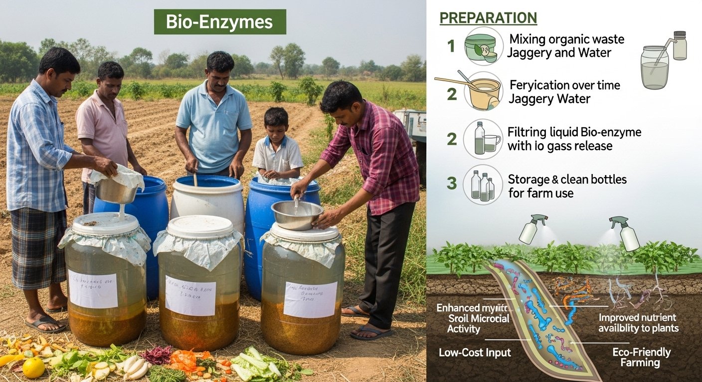 Bio-Enzymes in Organic Farming – Preparation & Uses