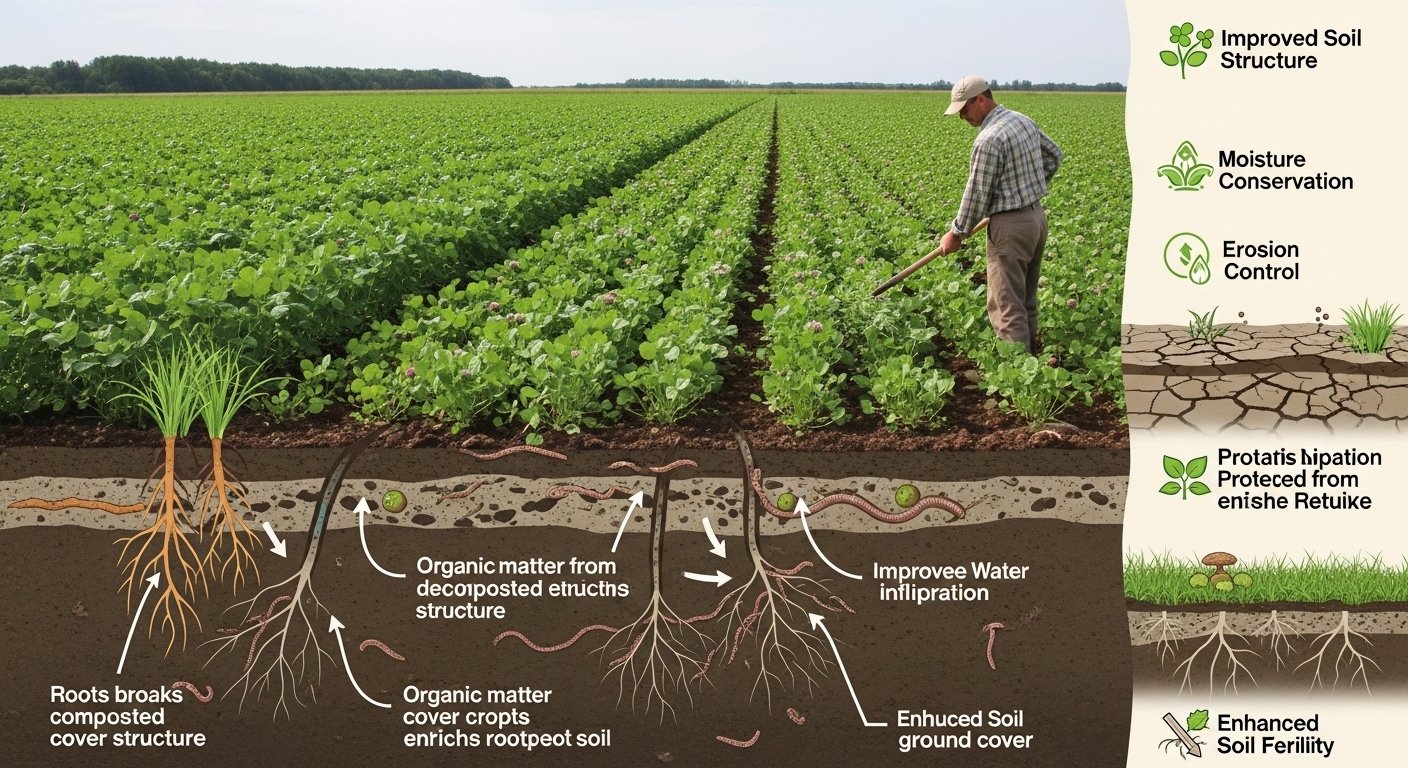 How Cover Crops Improve Soil Structure in Organic Fields