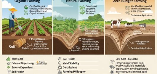 Organic Farming vs Natural Farming vs Zero Budget Farming