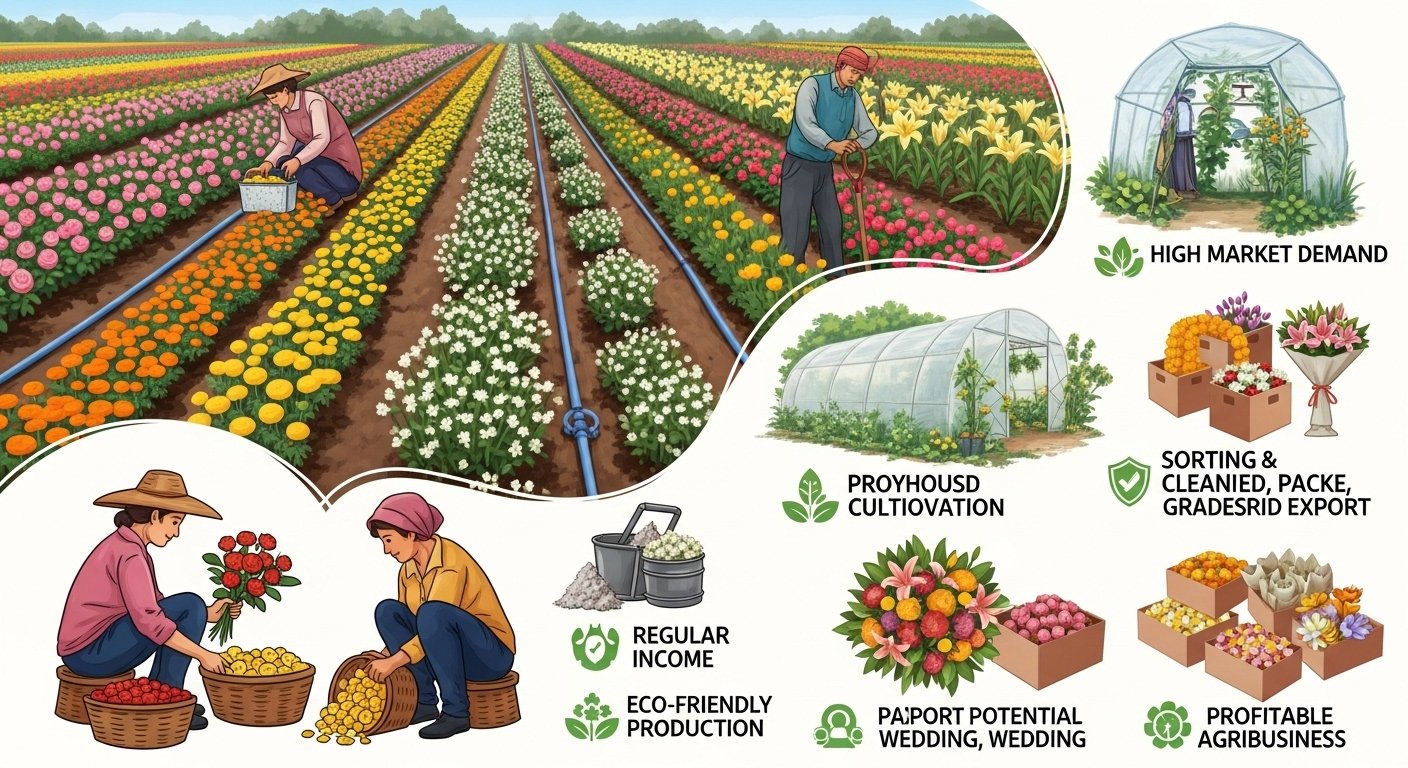 Organic Floriculture Business (Flowers Farming)