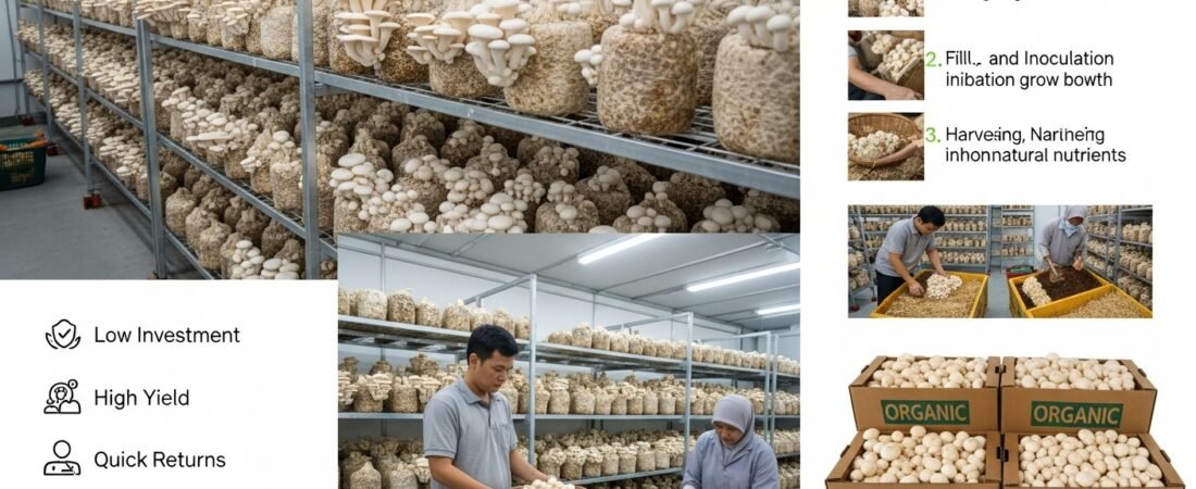 Organic Mushroom Farming – A High-Profit Model