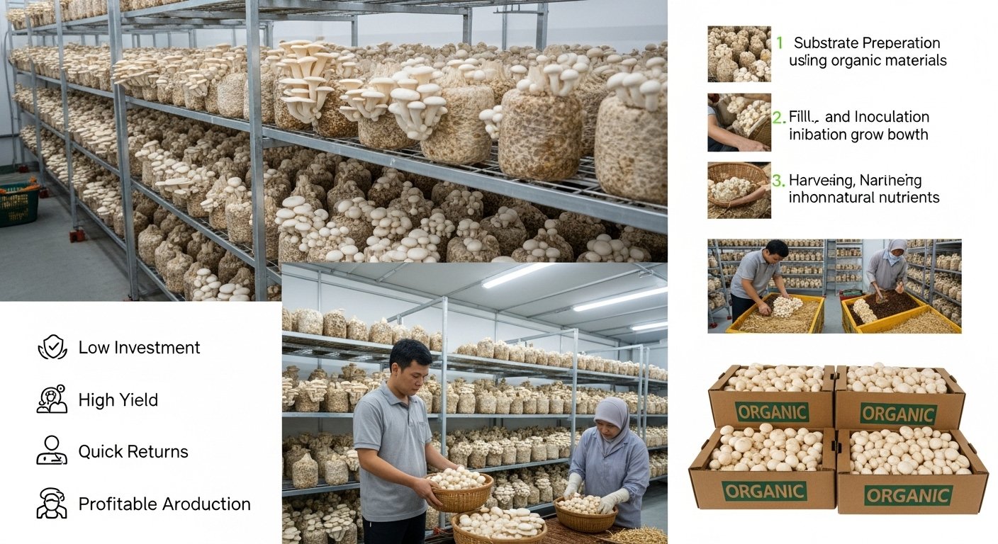 Organic Mushroom Farming – A High-Profit Model