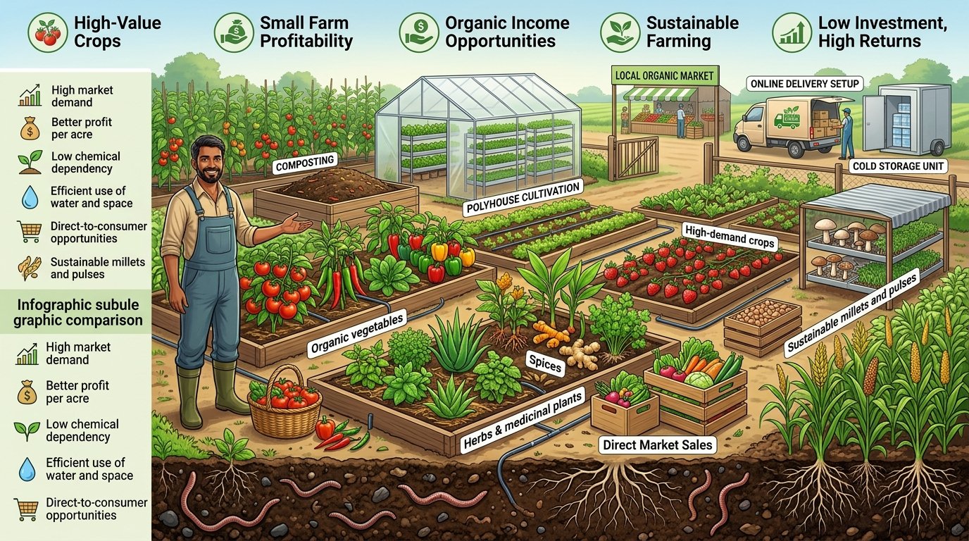 Best Organic Crops for Small Farmers with High Profit Margins
