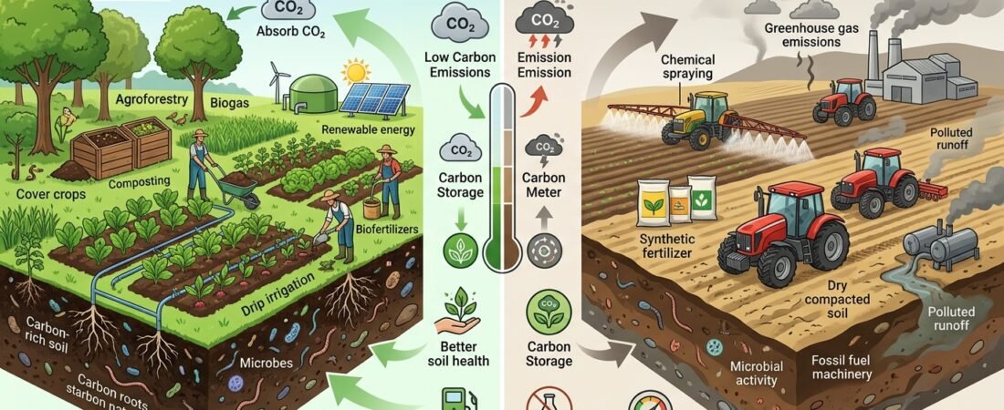 The Carbon Footprint of Organic vs. Conventional Farming